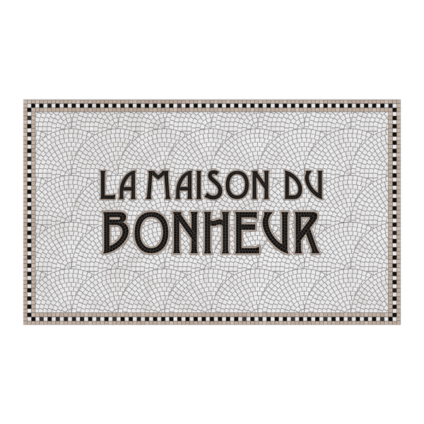 Tapis vinyle podevache mosaïque gris La maison du bonheur