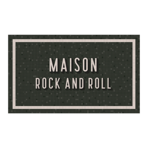 Tapis vinyle podevache mosaïque kaki Maison rock and roll