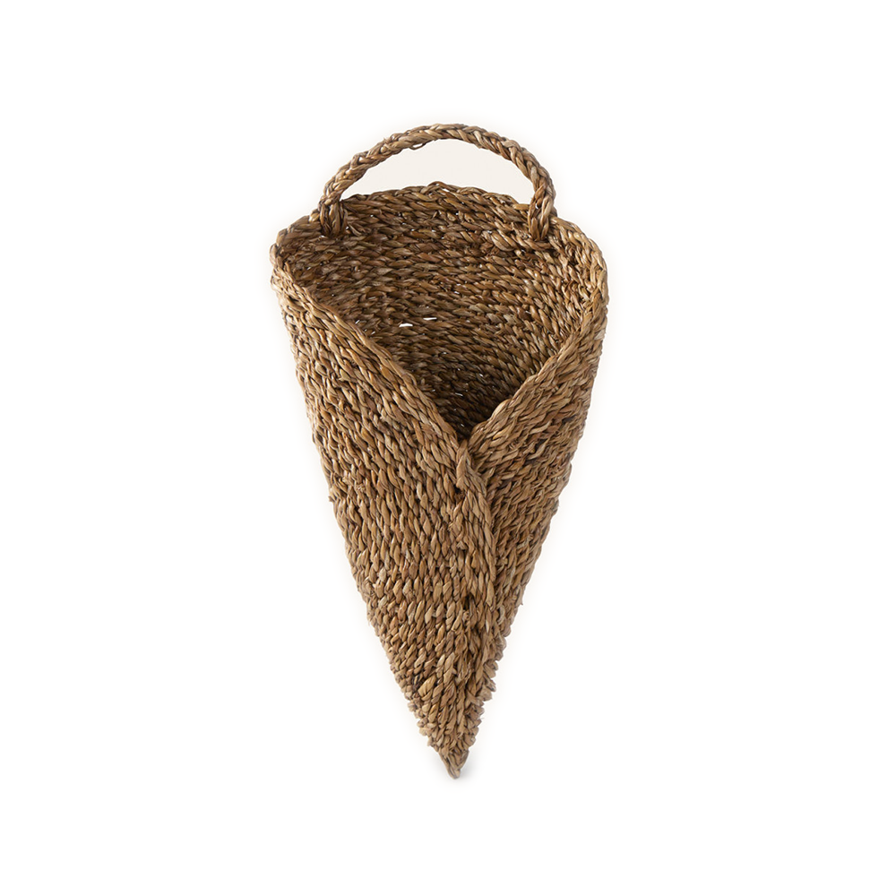 Lot De 2 Paniers Suspendus En Jonc De Mer Tissé Main - Décoration Intérieur Extérieur 25cm