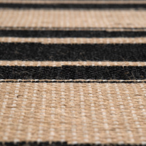 Tapis intérieur et extérieur noir et naturel