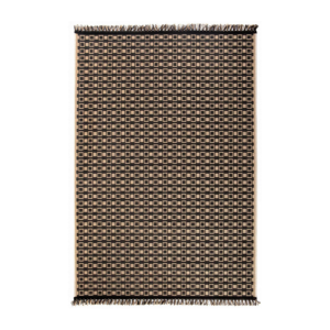 Tapis intérieur et extérieur à motif naturel et noir