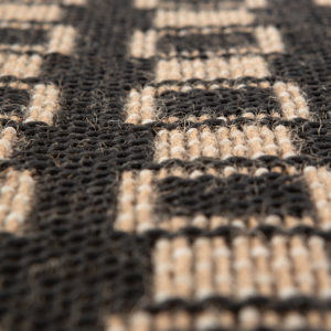 Tapis intérieur et extérieur à motif naturel et noir