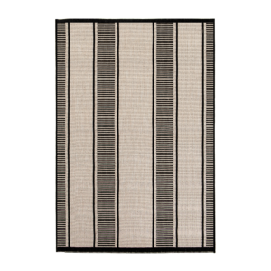 Tapis intérieur extérieur beige et noir