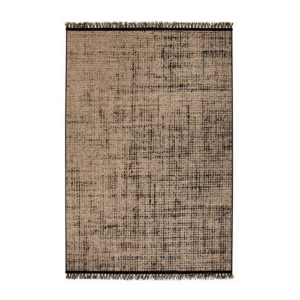 Tapis intérieur extérieur naturel et noir