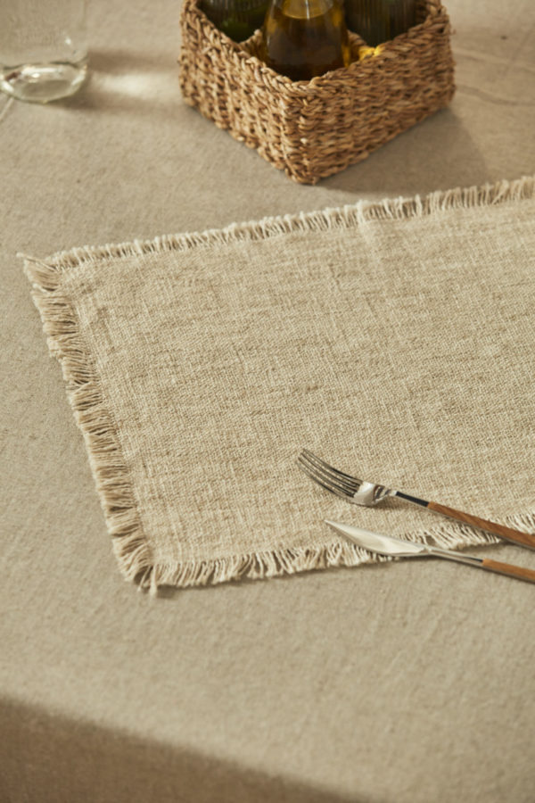 Set de table en coton beige