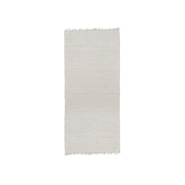 Tapis en coton blanc 80x200