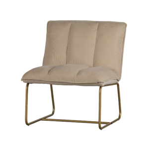 Fauteuil velours cotelé beige