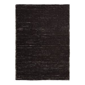 Tapis en jute et coton chenille noir