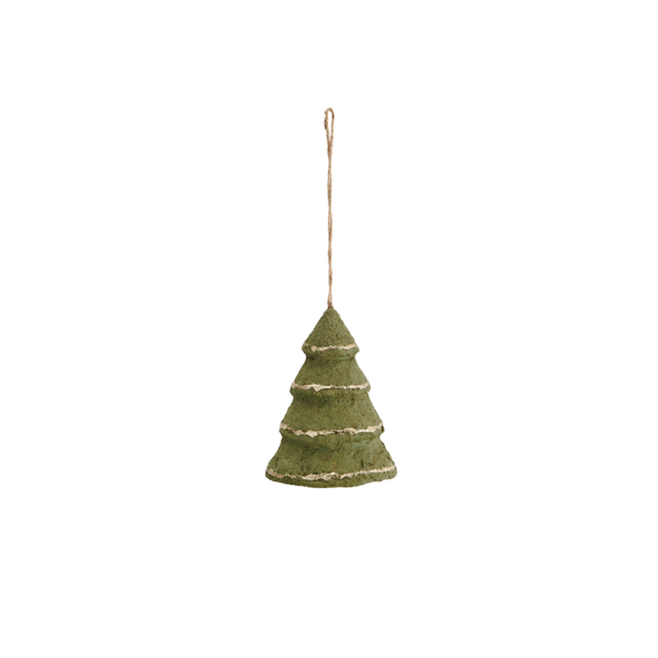 Décoration de Noel sapin en papier maché vert Madam Stoltz