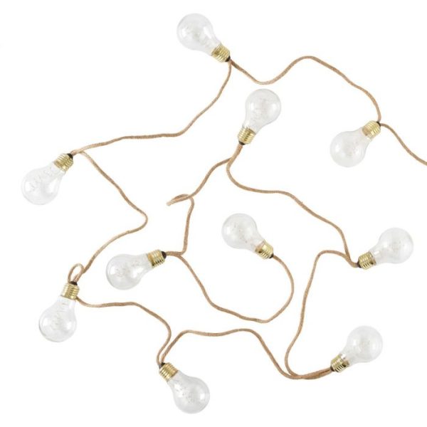 Guirlande lumineuse jute et ampoules LED