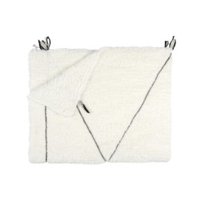 Plaid sherpa 130 x 160 blanc moumoute doudou