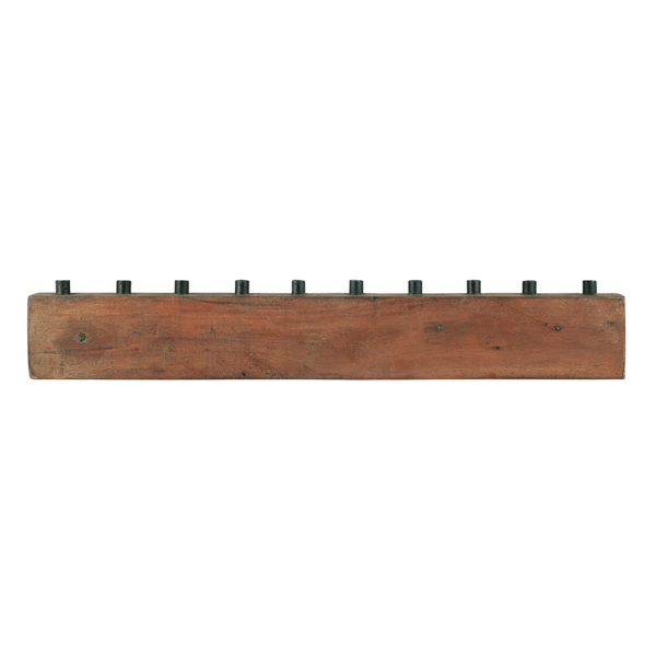 Long bougeoir en bois recyclé