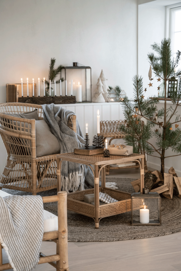 Long bougeoir en bois recyclé
