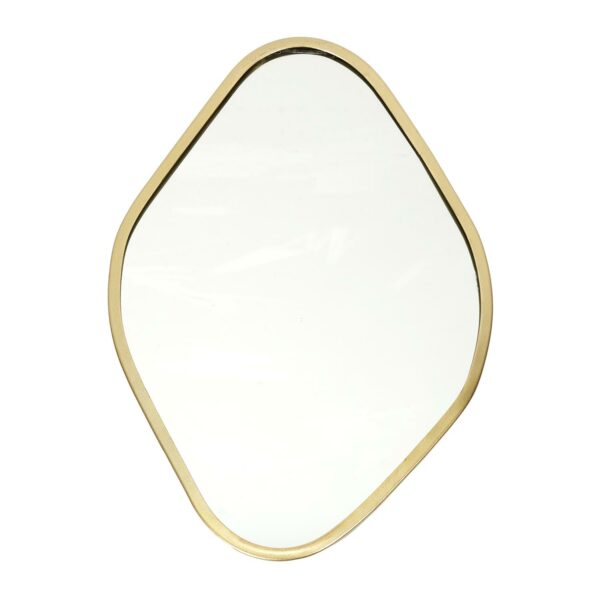 Miroir asymétrique contour en méral doré