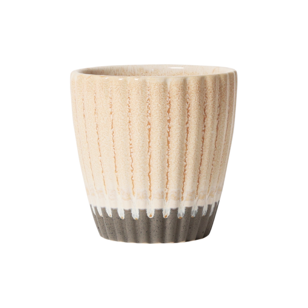 Mug en céramique beige et gris
