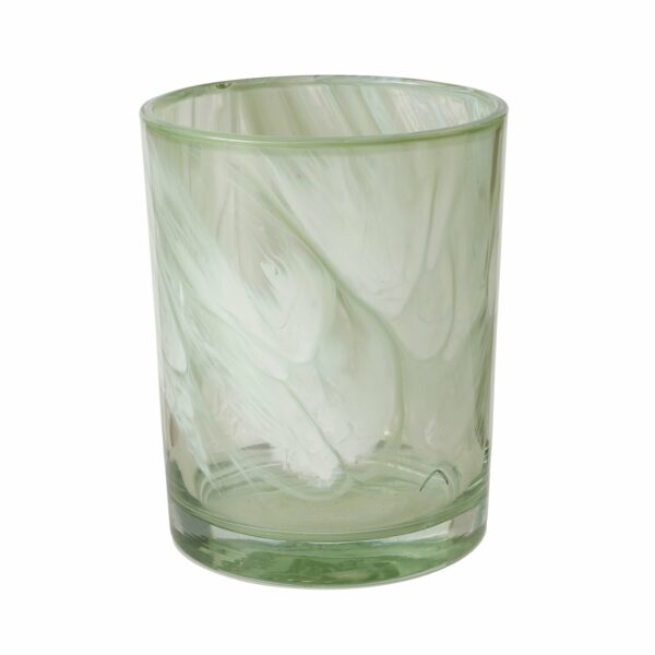 Photophore en verre vert Grand modèle