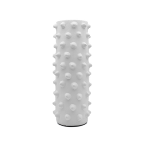 Vase en terre cuite blanc mat avec picots