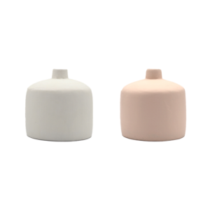 Vase en terre cuite blanc ou rose