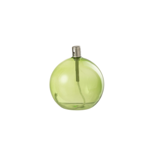 Lampe à huile en verre vert clair boule petit modèle