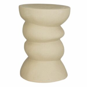 bout de canapé en céramique beige