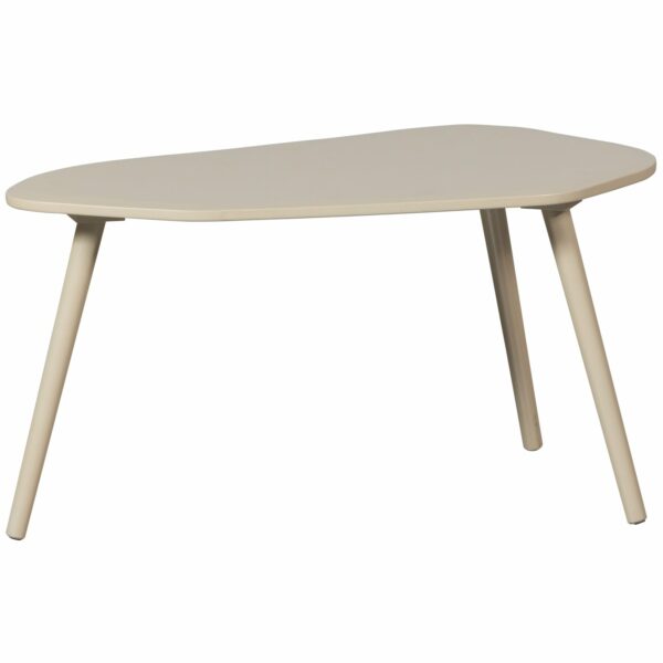 table basse en bois laqué beige