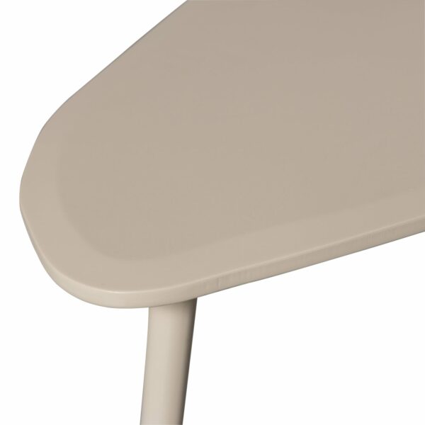 table basse en bois laqué beige