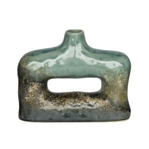 vase en céramique ajouré vert d'eau petit modèle