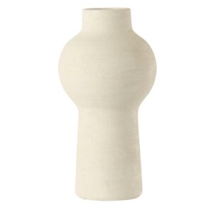 vase quille en terre cuite blanc