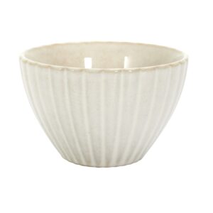 coupelle en céramique strié blanc crème