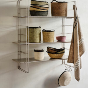 panière ronde en jonc de mer divers coloris