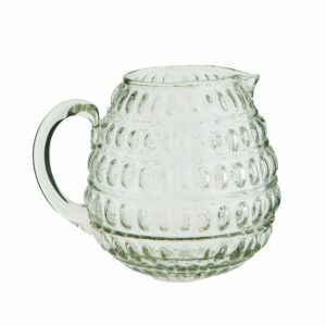pichet en verre décor en relief
