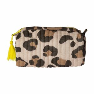 pochette imprimé léopard beige marron