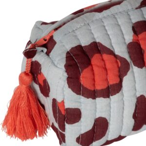 pochette imprimé léopard bleu et fuchsia