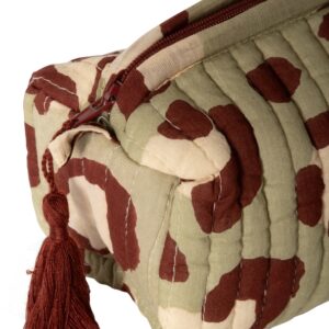 pochette imprimé léopard kaki