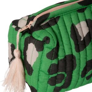 pochette imprimé léopard vert
