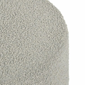 pouf en tissu bouclette gris