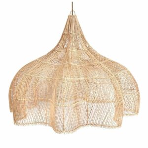 suspension en rotin tressé