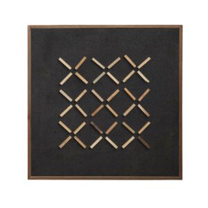 tableau en bois recyclé 50x50 noir