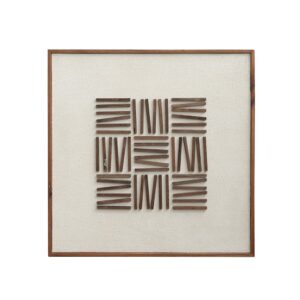 tableau en bois recyclé 60x60 blanc