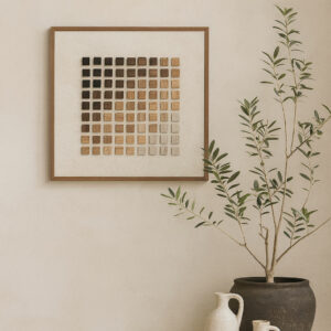 tableau en bois recyclé 40x40 blanc