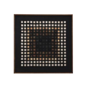 tableau en bois recyclé 60x60 noir