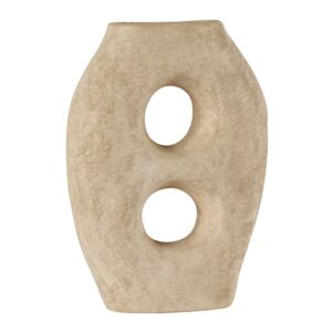 vase en terre cuite beige ajouré