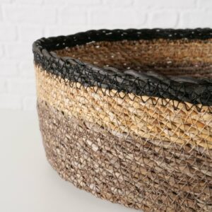 panière ovale marron et noir