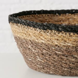 panière ovale marron et noir