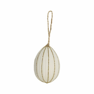 boule de noël à paillettes dorées blanc
