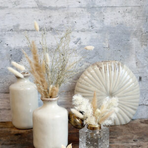 bouquet de fleurs séchées asparagus blanc