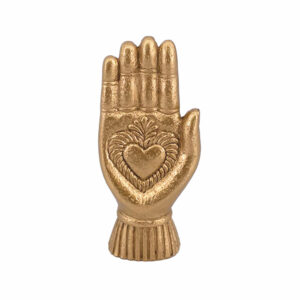 décoration à poser ex voto main sacrée coeur doré