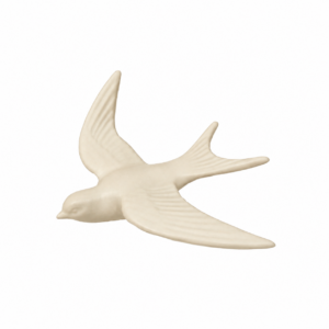 hirondelle décorative à accrocher au mur beige