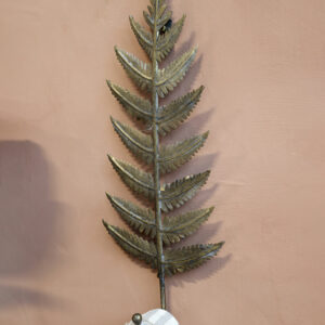 patère en métal doré feuille