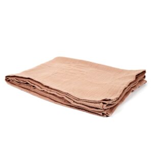 plaid en gaze de coton 120x150 terracotta